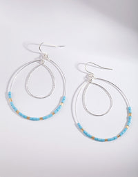 Blue Green Teardrop Earrings - link has visual effect only