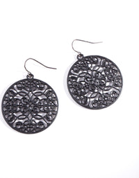 Black Filigree Garden Earrings - link has visual effect only