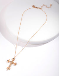 Gold Decorative Cross Necklace - link has visual effect only