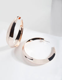 Rose Gold Solid Hoop Earrings - link has visual effect only