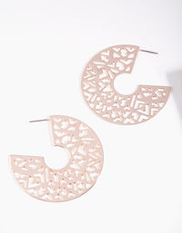 Rose Gold Hoop Earrings - link has visual effect only