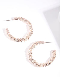 Rose Gold Hoop Earrings - link has visual effect only