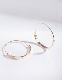 Rose Gold Bar Hoop Earrings - link has visual effect only