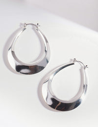 Silver Flat Hoop Earrings - link has visual effect only