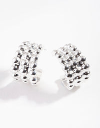 Silver Bubble Ball Hoop Earrings - link has visual effect only