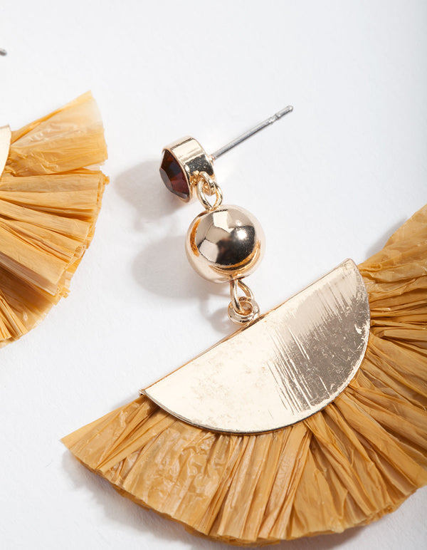 Brown Tassel Earrings