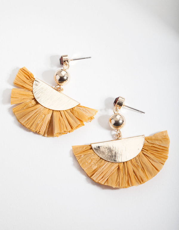 Brown Tassel Earrings