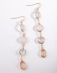 Bronze Four Stone Earrings - link has visual effect only