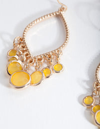 Gold Yellow Sun Drop Earrings - link has visual effect only