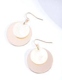 Gold Acrylic Drop Earrings - link has visual effect only