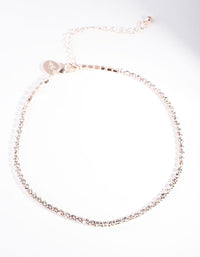 Rose Gold Diamante Choker Necklace - link has visual effect only