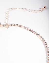 Rose Gold Diamante Choker Necklace - link has visual effect only