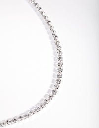 Silver Diamante Choker Necklace - link has visual effect only
