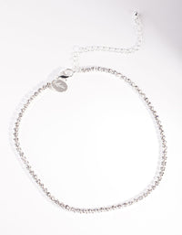 Silver Diamante Choker Necklace - link has visual effect only