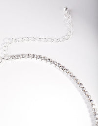 Silver Diamante Choker Necklace - link has visual effect only