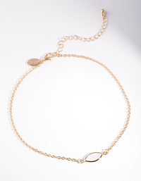 Gold Simple Stone Choker Necklace - link has visual effect only