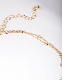 Gold Mini Ball Chain Choker Necklace - link has visual effect only