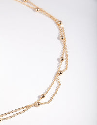 Gold Mini Ball Chain Choker Necklace - link has visual effect only