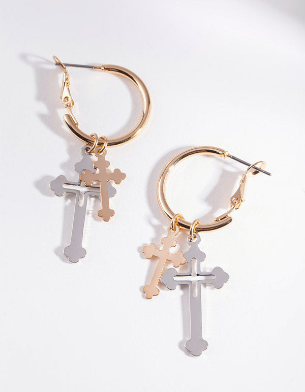 Mini Multi Crossover Earrings