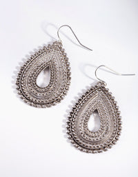 Antique Silver Teardrop Earrings - link has visual effect only
