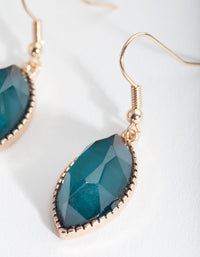 Teal Stone Drop Earrings - link has visual effect only
