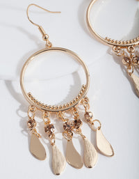 Gold Dreamcatcher Drop Earrings - link has visual effect only