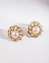 Pearl Ball Chain Earrings - link has visual effect only