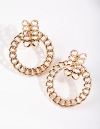 Gold Chain Stud Earrings - link has visual effect only