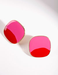Pink Double Tone Earrings - link has visual effect only