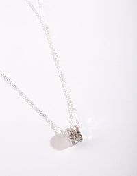 Silver Diamante Ring Necklace - link has visual effect only