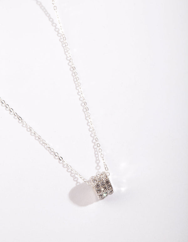 Silver Diamante Ring Necklace