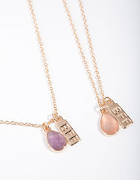 Kids Multi Semi-Precious Necklace 2 Pack - link has visual effect only