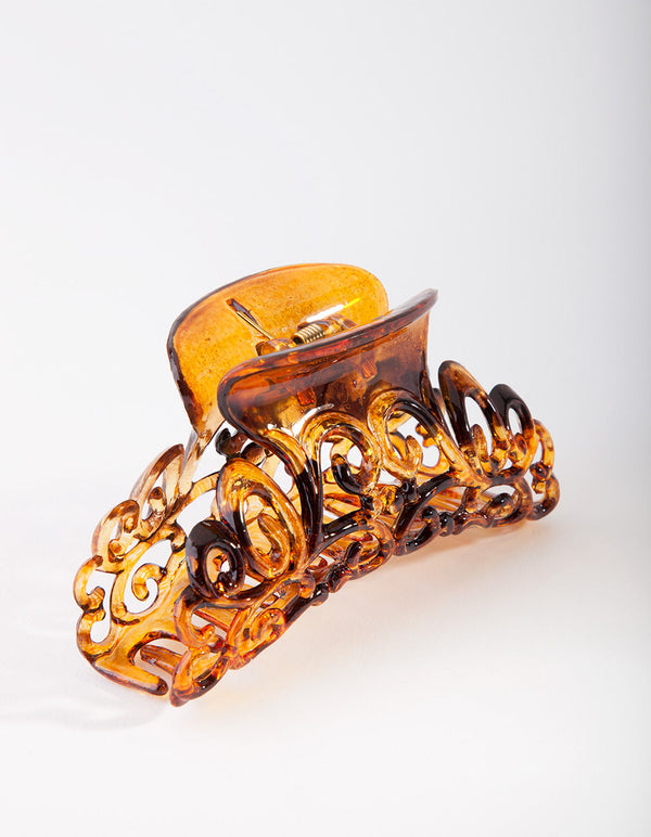 Tortoiseshell Swirl Claw Clip