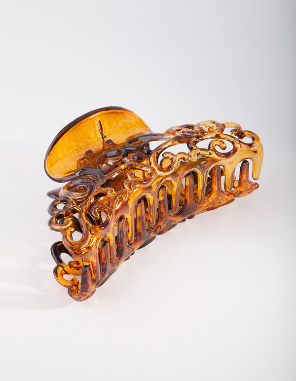 Tortoiseshell Swirl Claw Clip