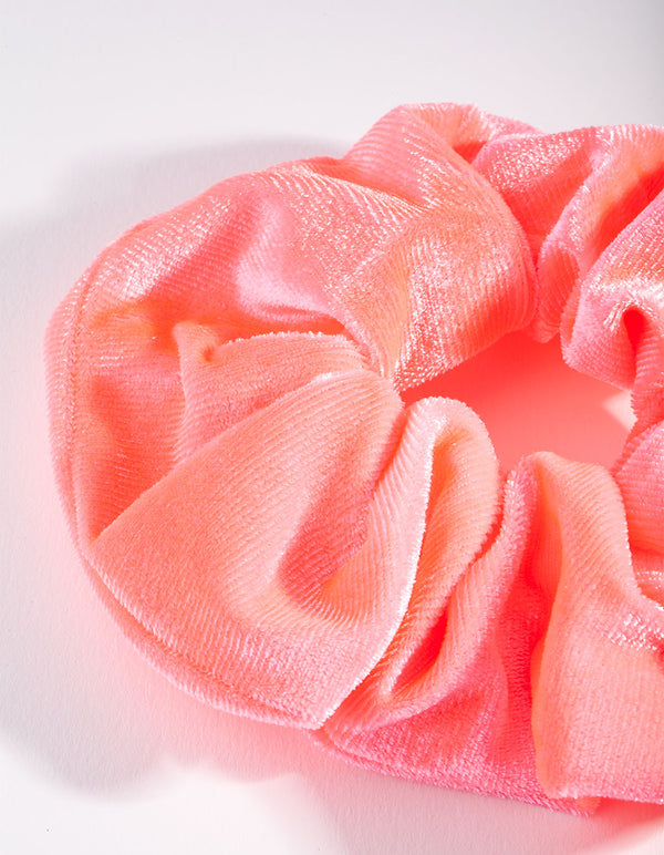 Hot Pink Velvet Scrunchie