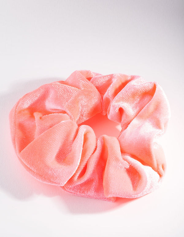 Hot Pink Velvet Scrunchie