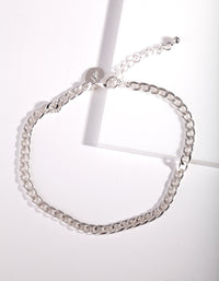 Silver Chunky Chain Anklet - link has visual effect only