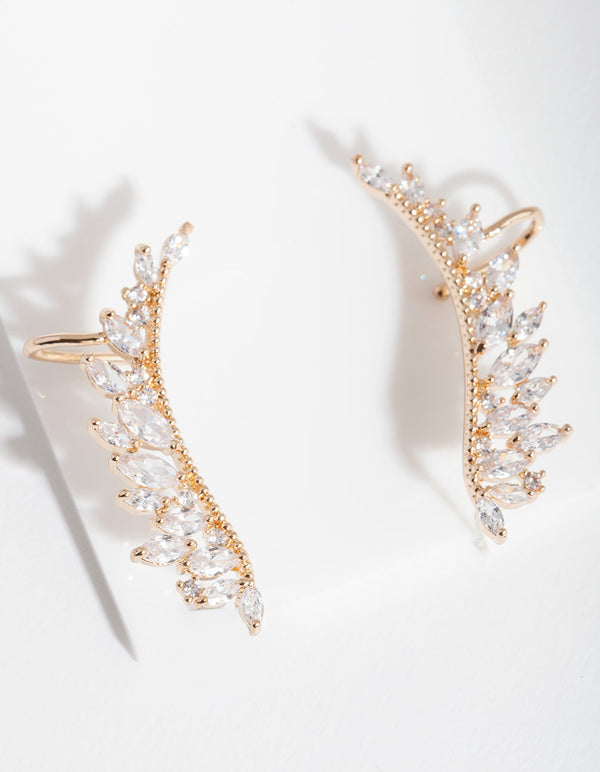 Gold Boho Cubic Zirconia Ear Crawler
