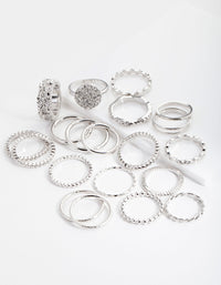 Rhodium Texture 21-Pack Rings - link has visual effect only