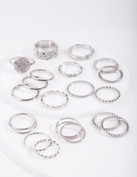 Rhodium Texture 21-Pack Rings - link has visual effect only