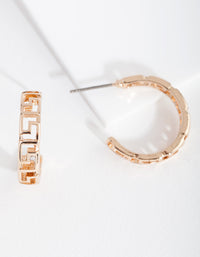 Gold Key Hoop Earrings - link has visual effect only