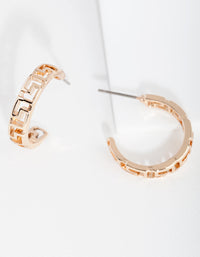 Gold Key Hoop Earrings - link has visual effect only