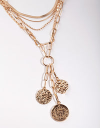 Gold Multi Chain Charm Necklace - link has visual effect only