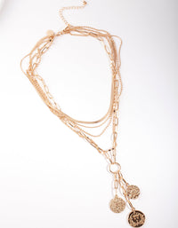 Gold Multi Chain Charm Necklace - link has visual effect only