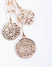 Gold Multi Chain Charm Necklace - link has visual effect only