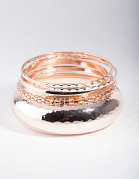 Rose Gold Molten Bangle 5 Pack - link has visual effect only