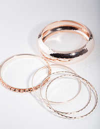 Rose Gold Molten Bangle 5 Pack - link has visual effect only