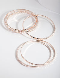Rose Gold Textured Bangle 6 Pack - link has visual effect only