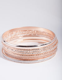 Rose Gold Mixed Bangle Pack - link has visual effect only