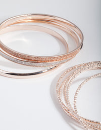 Rose Gold Mixed Bangle Pack - link has visual effect only
